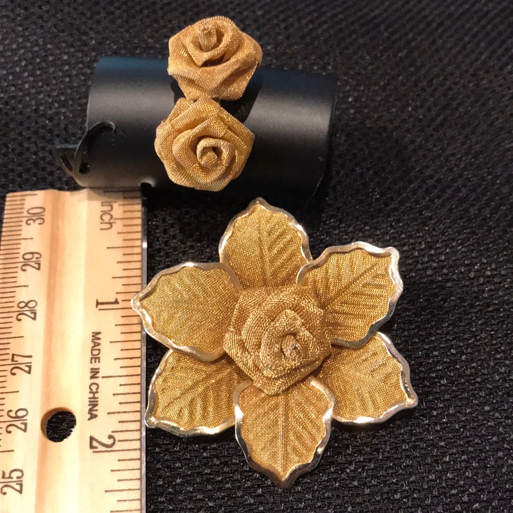 Vintage Broach and Earrings